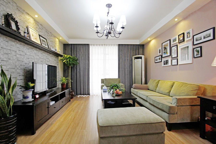 95平現(xiàn)代混搭隱形門+陽臺變書房風(fēng)格裝修效果