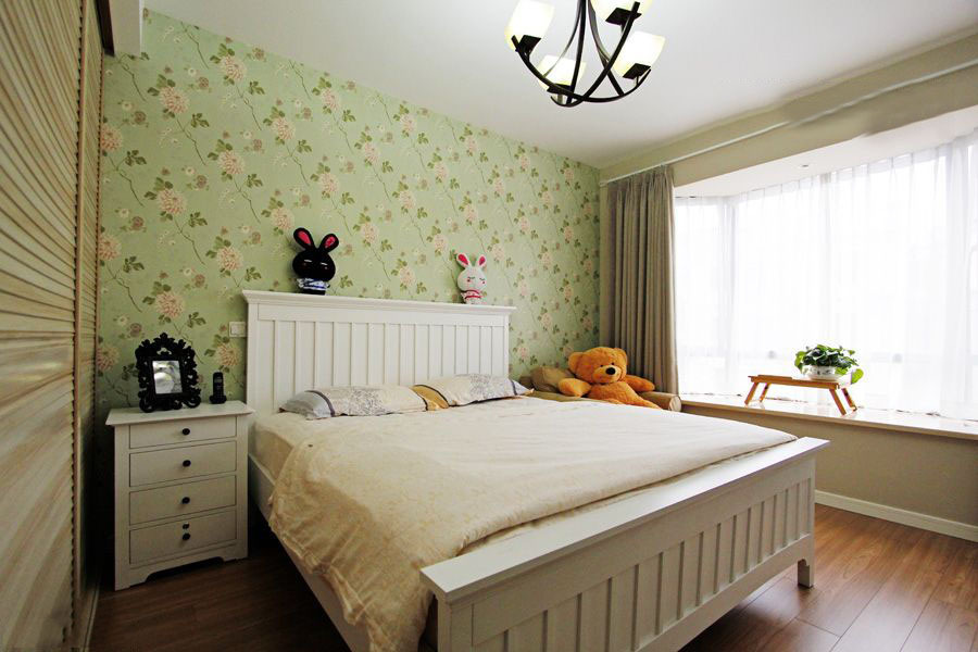 95平現(xiàn)代混搭隱形門+陽臺變書房風(fēng)格裝修效果